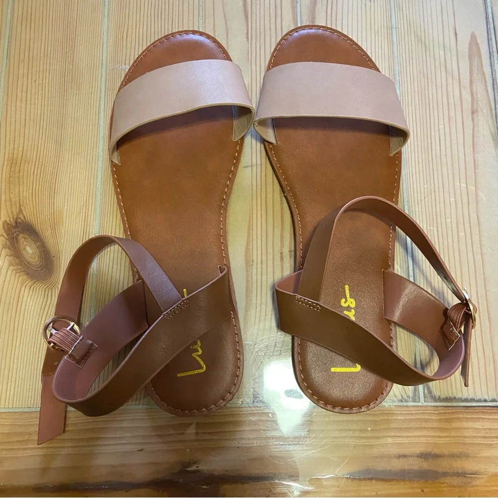 Lulus Hearts and Hashtags Natural Flat Sandals